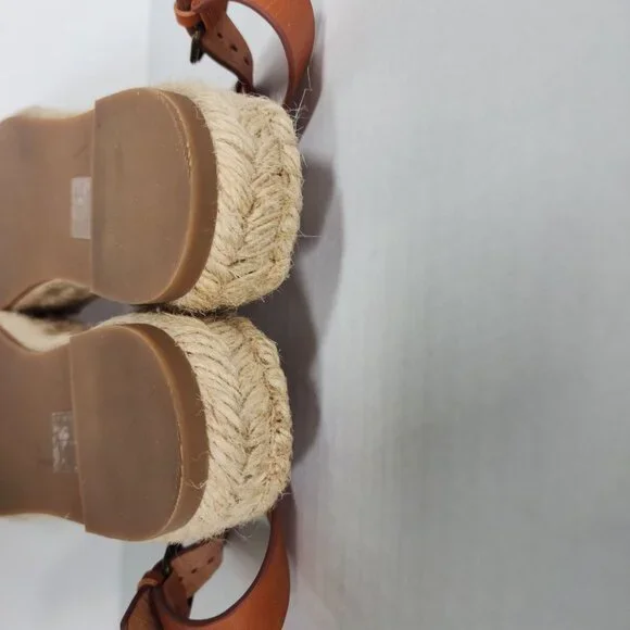 Madewell Malia Asymmetrical Espadrille women strappy Leather Sandals Size 8 - Picture 7 of 14